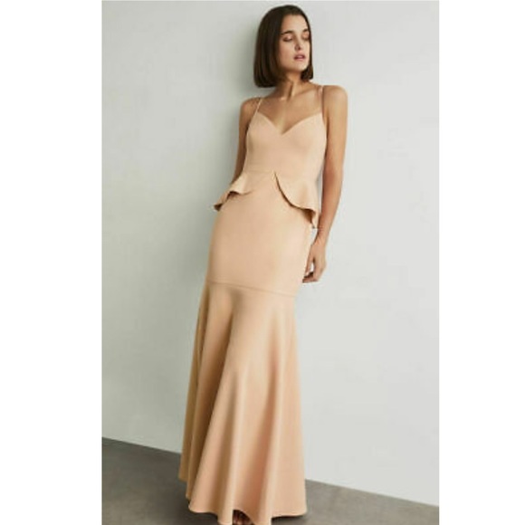 BCBGMAXAZRIA Bare Pink Sleeveless Gown Dress New 8 - Picture 2 of 9